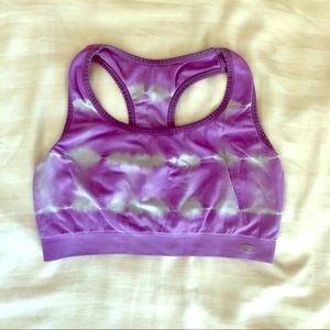 3 for $20: purple & white sports bra